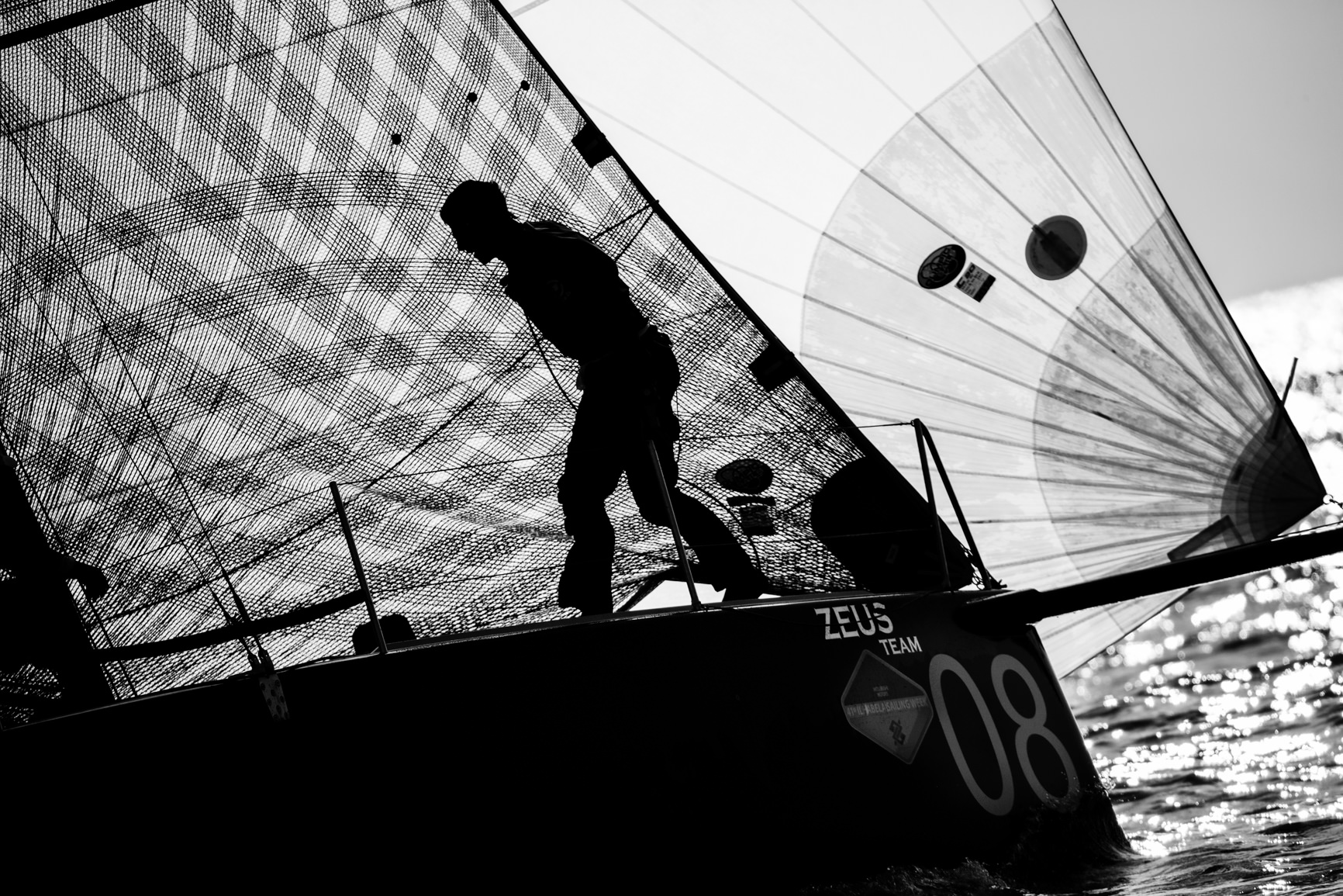 C30 Zeus Team under sail from the Carabelli project archive