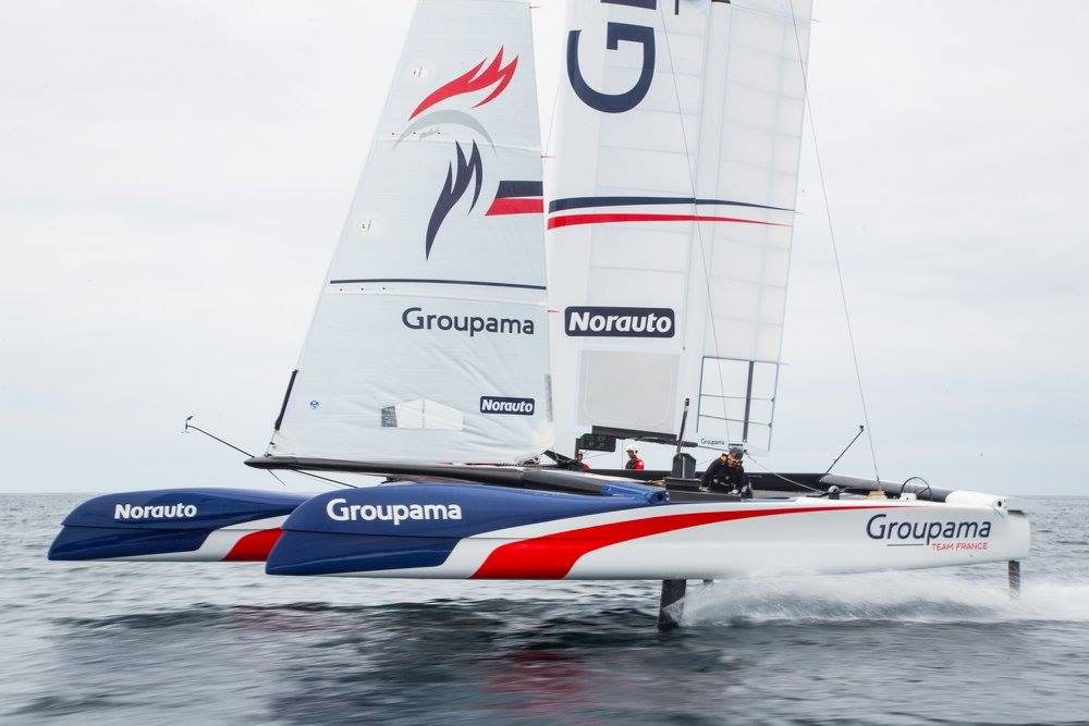 Groupama Team France foiling catamaran