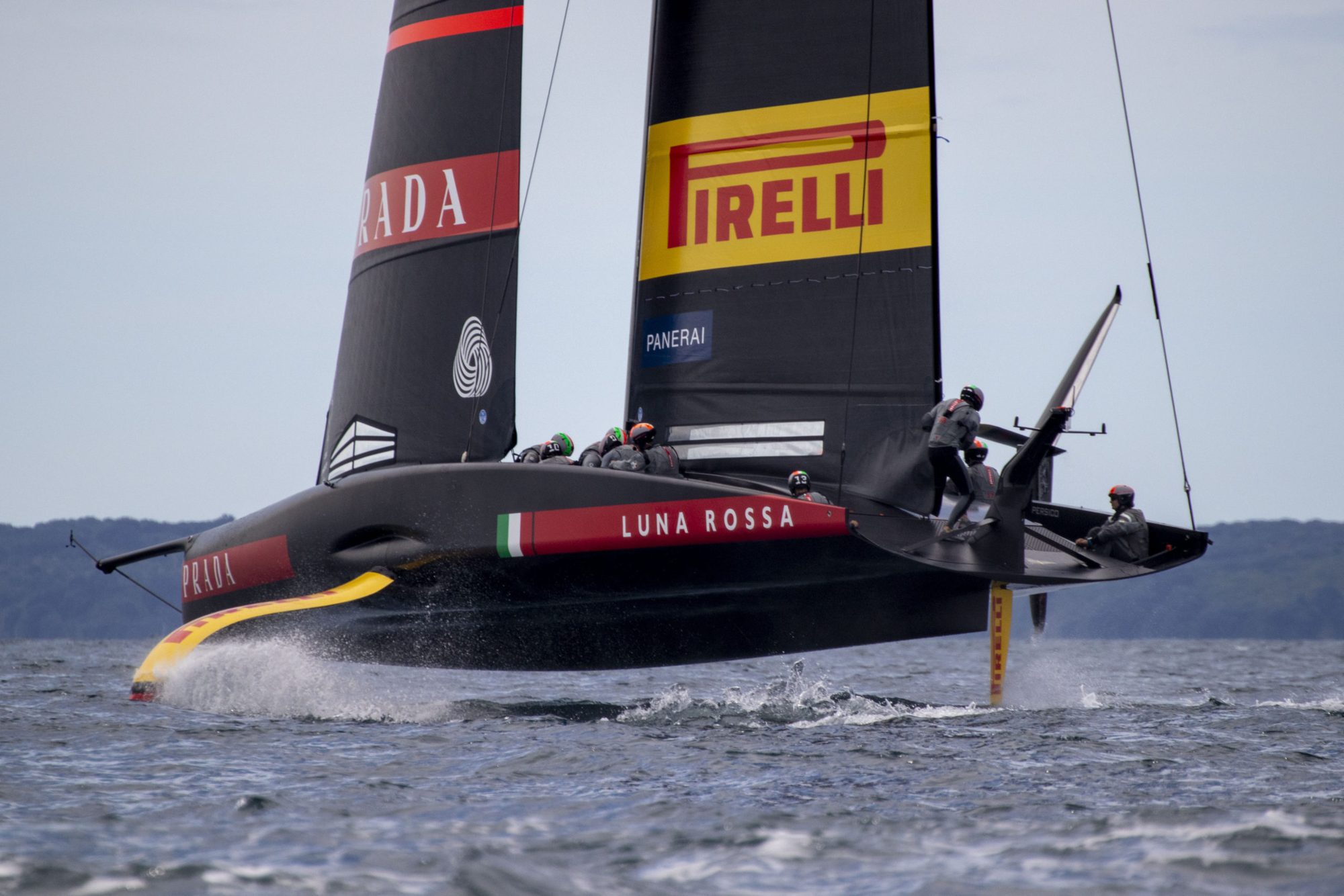 Luna Rossa Prada Pirelli AC75 foiling